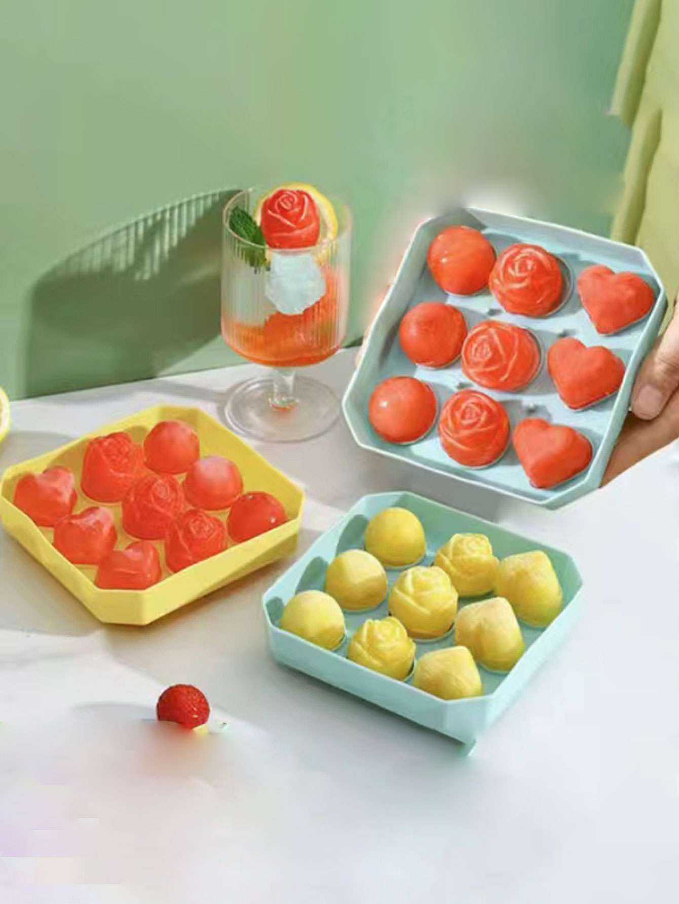 Rose Ice Cube Mold Food-Grade  - Ice Mold Sphere ulasan dan harga